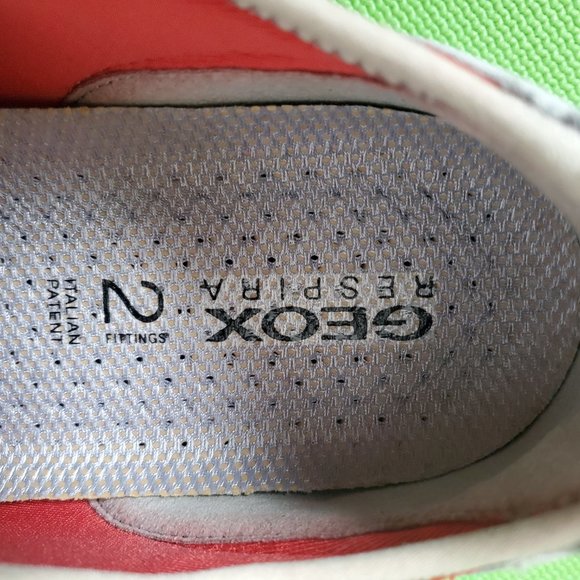 New Geox Respira Red Suede Walking Shoes Men US Size 8 Italian Patent - Picture 5 of 9